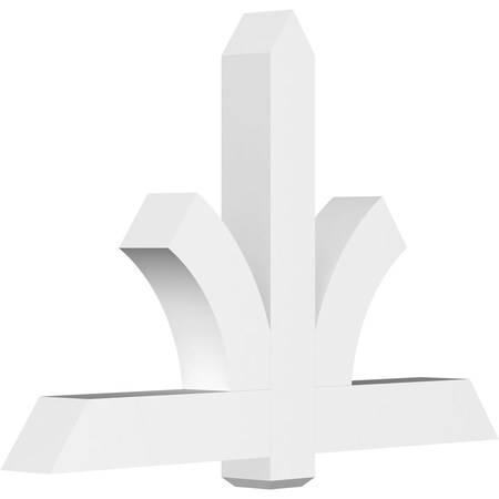 Ekena Millwork Redmond Architectural Grade PVC Gable Bracket, 60"W x 40"H x 6"D x 6"F, 16/12 Pitch GBP060X40X0606RED00